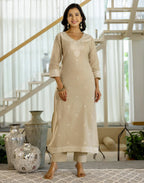 Cotton Woven Woven Straight 3 Piece Kurta Set