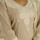Beige Cotton Woven Straight Kurta Set with Pant & Dupatta under 1250