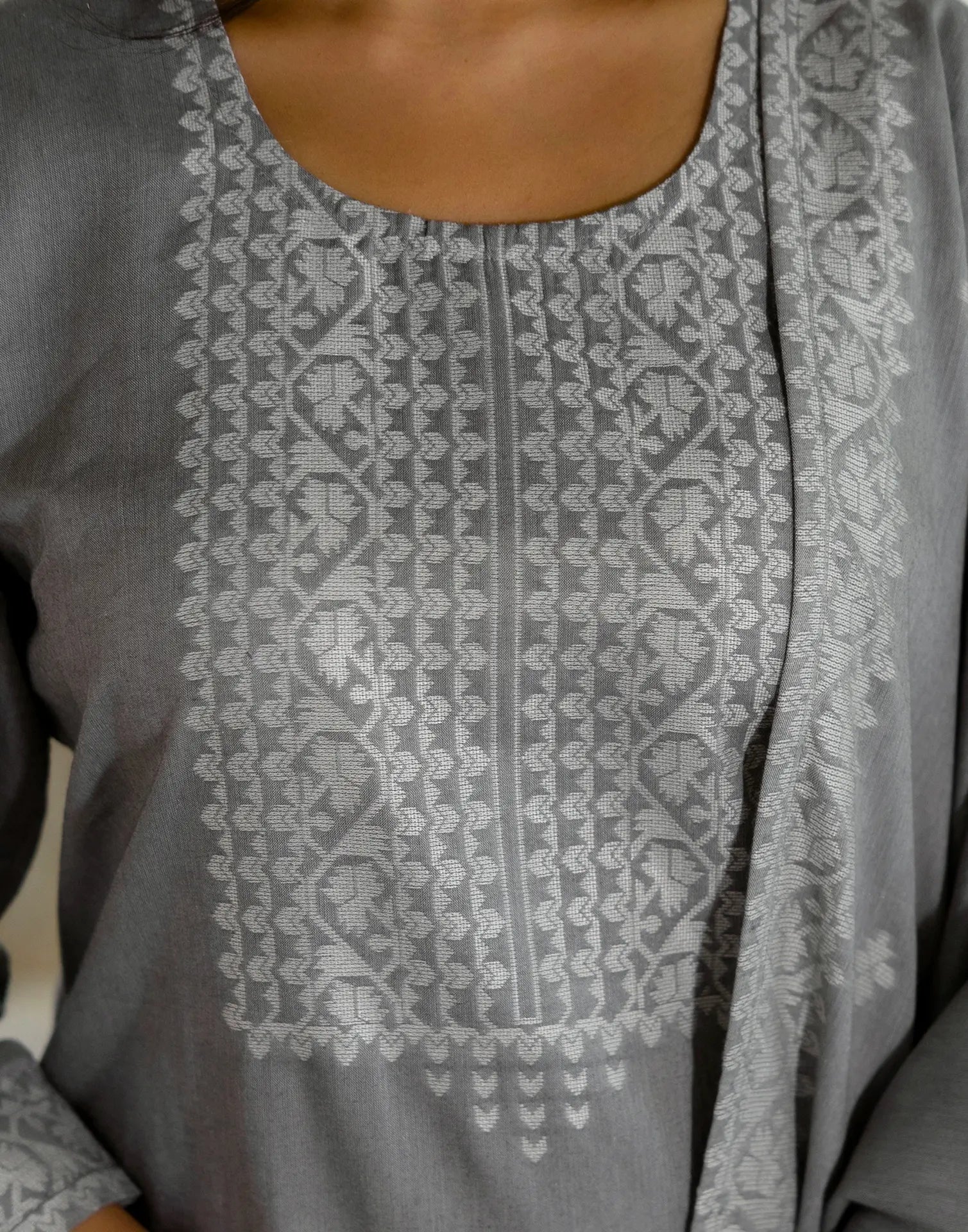 Cotton Woven Woven Straight 3 Piece Kurta Set