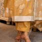 Yellow Cotton Woven Straight Kurta Set with Pant & Dupatta under 1250