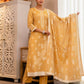 Yellow Cotton Woven Straight Kurta Set with Pant & Dupatta under 1250