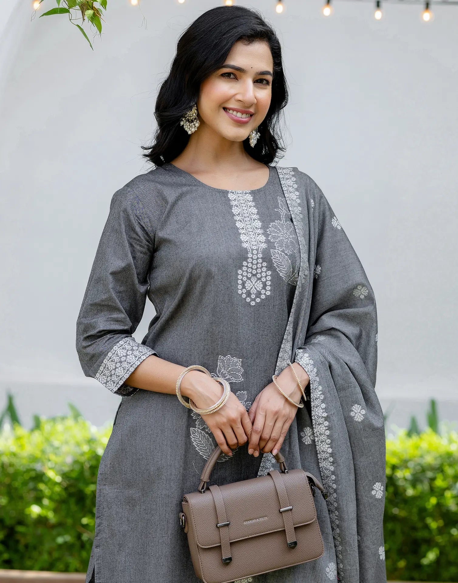 Cotton Woven Woven Straight 3 Piece Kurta Set