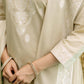 Beige Cotton Woven Straight Kurta Set with Pant & Dupatta under 1250