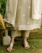 Cotton Woven Woven Straight 3 Piece Kurta Set