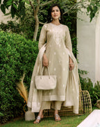 Cotton Woven Woven Straight 3 Piece Kurta Set