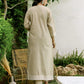 Beige Cotton Woven Straight Kurta Set with Pant & Dupatta under 1250