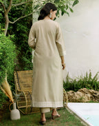 Cotton Woven Woven Straight 3 Piece Kurta Set