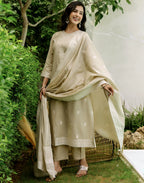 Cotton Woven Woven Straight 3 Piece Kurta Set