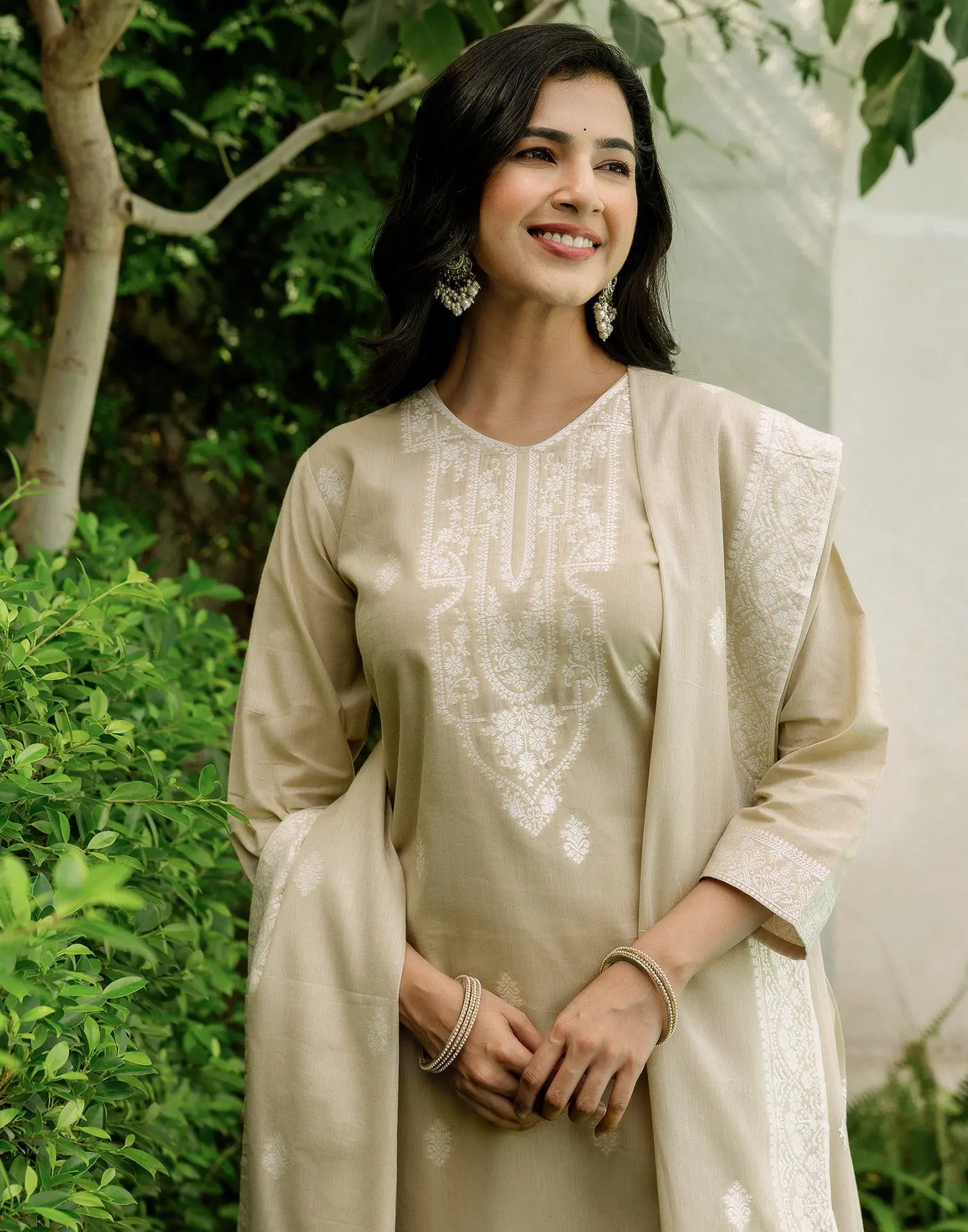 Cotton Woven Woven Straight 3 Piece Kurta Set