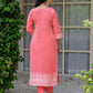 Cotton Woven Design Straight Kurta with Pant & Dupatta