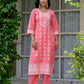 Cotton Woven Design Straight Kurta with Pant & Dupatta