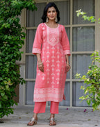 Cotton Woven Woven Straight 3 Piece Kurta Set