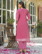 Cotton Woven Woven Straight 3 Piece Kurta Set