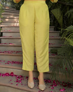 Poly Chinnon Embroidered Straight 3 Piece Kurta Set