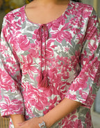 Viscose Rayon Printed Straight 3 Piece Kurta Set