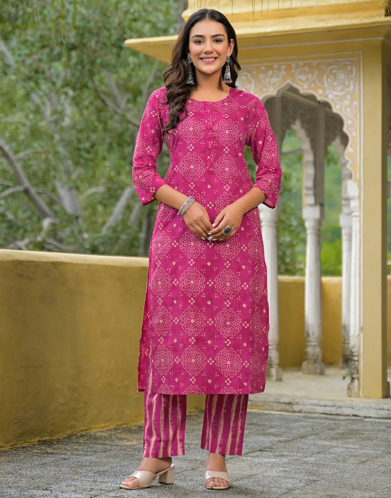Viscose Rayon Printed Straight 3 Piece Kurta Set