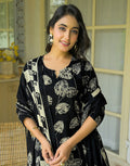 Viscose Rayon Printed Straight 3 Piece Kurta Set