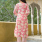 Cotton Straight Printed V-Neck Kurta with Pant & Dupatta