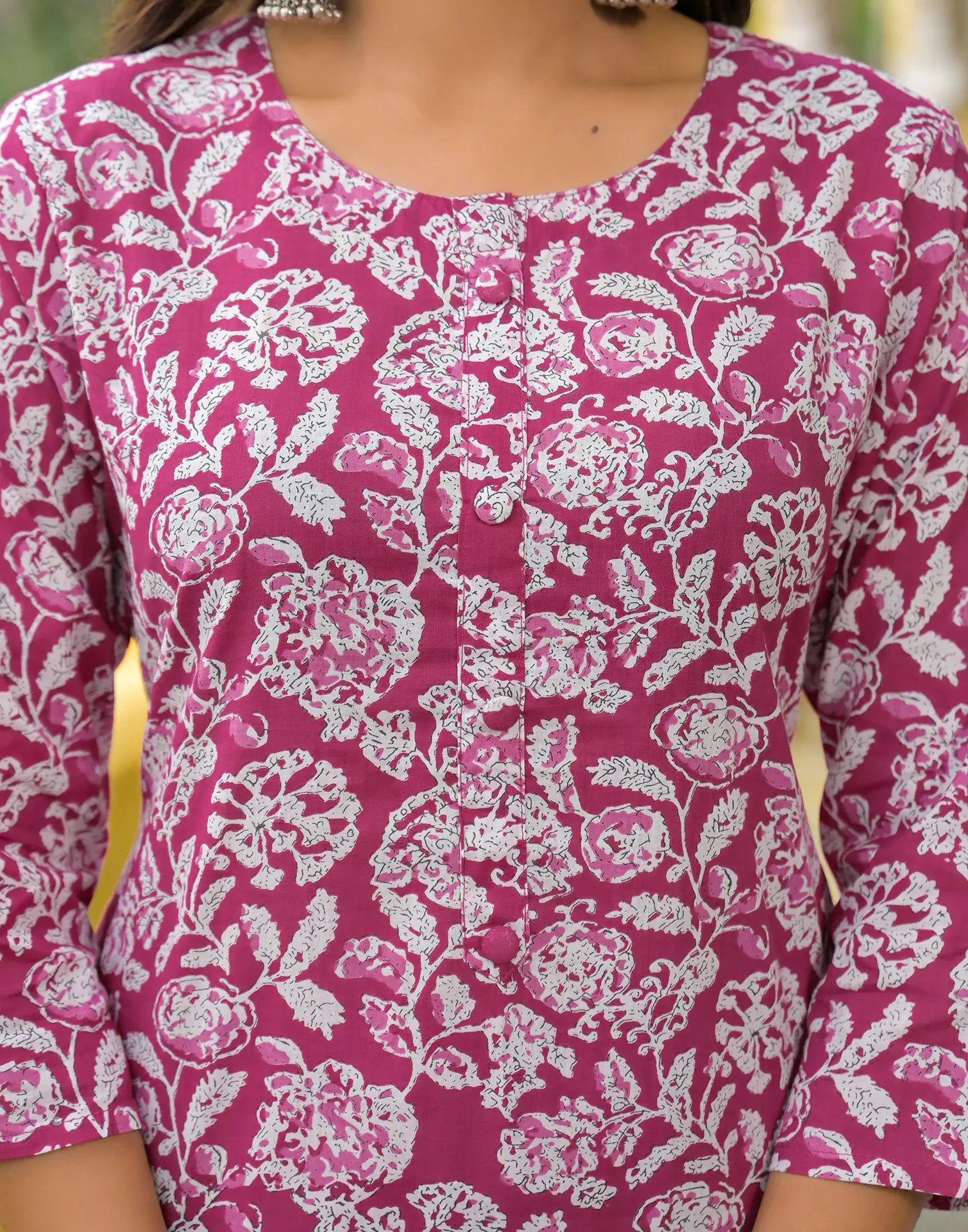 Viscose Rayon Floral Print Straight 3 Piece Kurta Set