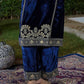 Velvet Straight Embroidered V-Neck Kurta with Pant & Dupatta