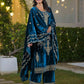 Velvet Straight Embroidered Round Neck Kurta with Pant & Dupatta