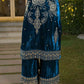 Velvet Straight Embroidered Round Neck Kurta with Pant & Dupatta