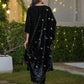 Velvet Straight Embroidered Round Neck Kurta with Pant & Dupatta
