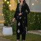 Velvet Straight Embroidered Round Neck Kurta with Pant & Dupatta