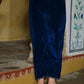 Velvet Straight Embroidery V-Neck Kurta with Pant & Dupatta