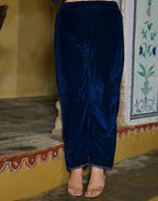 Velvet Embroidered Straight 3 Piece Kurta Set