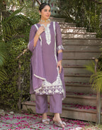 Skylee Silk Embroidered Straight 3 Piece Kurta Set For Woman