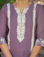 Skylee Silk Embroidered Straight 3 Piece Kurta Set For Woman