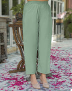 Skylee Silk Embroidered Straight 3 Piece Kurta Set For Woman