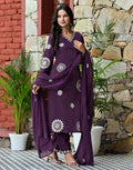 Pure Cotton Embroidered Straight 3 Piece Kurta Set