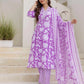 Cotton Printed Straight Kurta with Pant & Dupatta