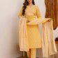 Cotton Printed Straight Kurta with Pant & Dupatta