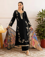 Viscose Rayon Embroidered Straight 3 Piece Kurta Set