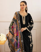 Viscose Rayon Embroidered Straight 3 Piece Kurta Set