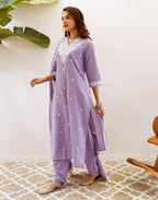 Viscose Rayon Embroidered Straight 3 Piece Kurta Set