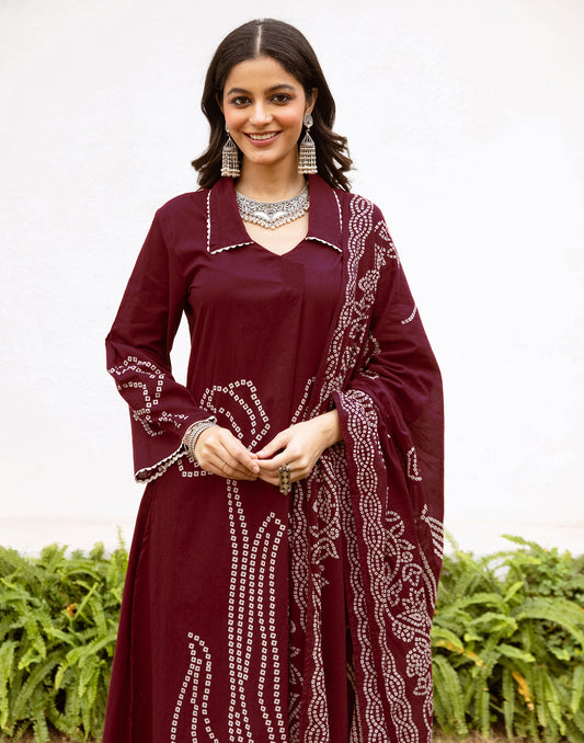 Cotton Printed Straight 3 Piece Kurta Set