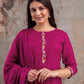 Cotton Embroidered Straight Round Neck Kurta with Pant & Dupatta