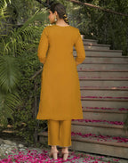 Silk Blend Embroidered Straight 3 Piece Kurta Set