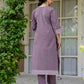 V Neck Cotton Kurta Set with Dupatta Under 1299 for Festive Wear