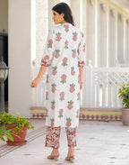 Skylee Viscose Printed Straight 3 Piece Kurta Set For Woman