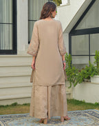 Skylee Cotton Embroidered Straight 3 Piece Kurta Set For Woman