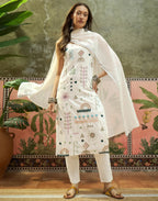 Cotton Embroidered Straight 3 Piece Kurta Set
