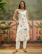 Cotton Embroidered Straight 3 Piece Kurta Set