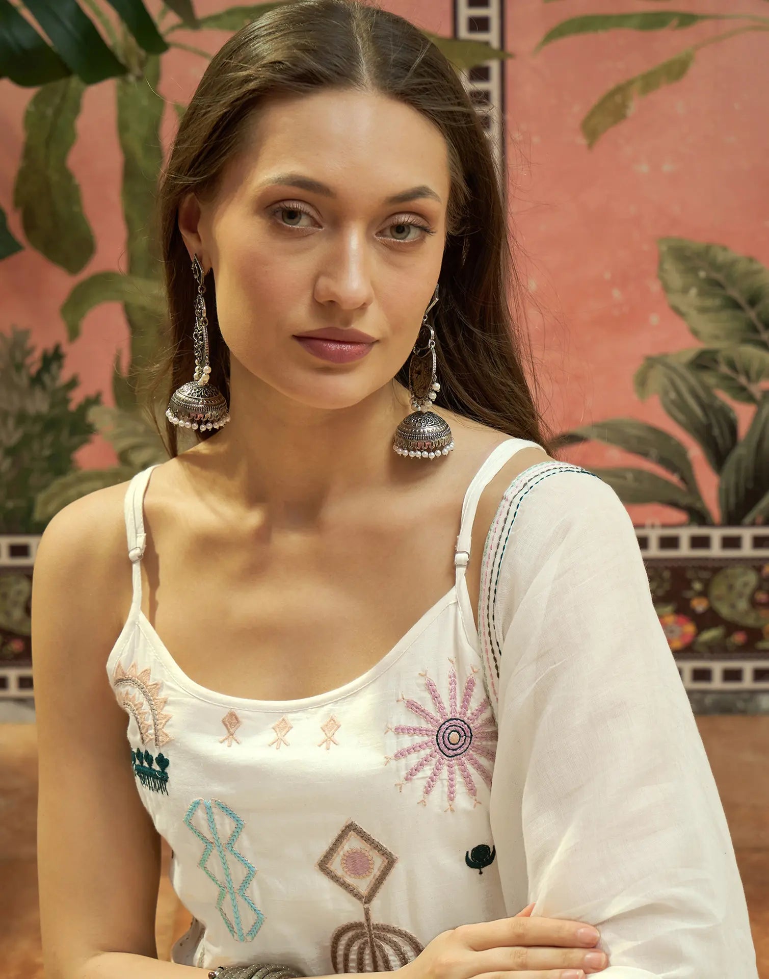 Cotton Embroidered Straight 3 Piece Kurta Set