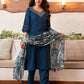 Cotton Blend Sequence, Embroidery Work and Gota Lace Straight Kurta with Pant & Dupatta