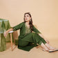 Silk Blend Embroidered Straight Kurta with Pant & Dupatta